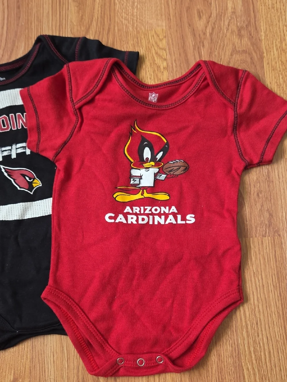 Arizona Cardinals Baby 12M Tshirt Bodysuit NFL Football 3pc NEW Team Logo Red